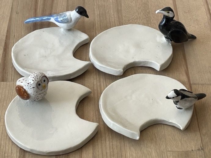 トリンキーが手作りする鳥の箸置き(小鳥シリーズ)