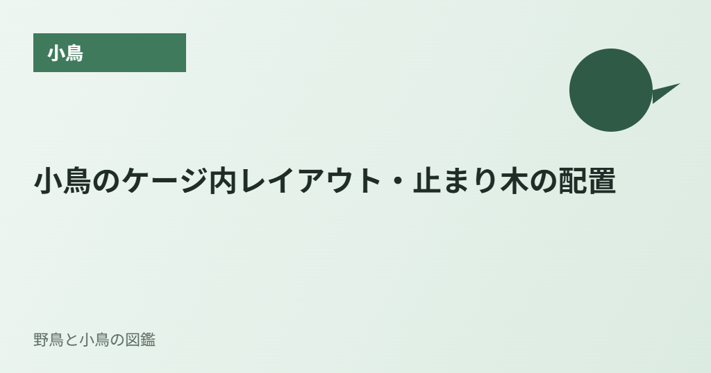 小鳥のケージ内レイアウト・止まり木の配置